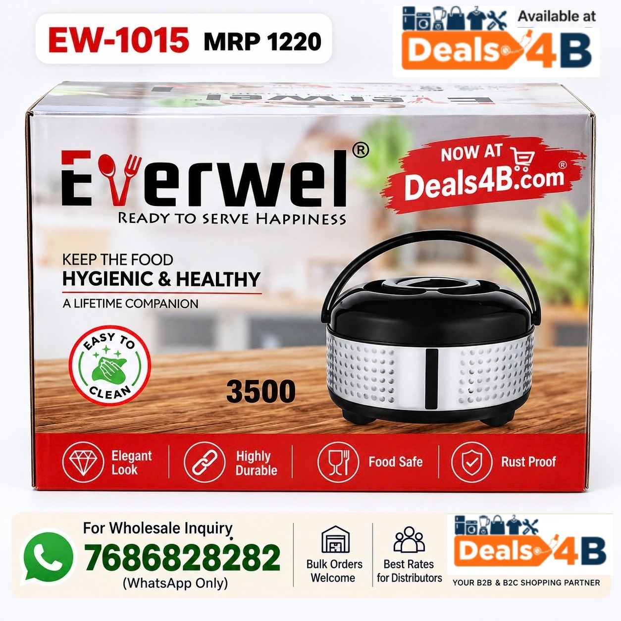 Everwel Stainless Steel Kitchen Casserole